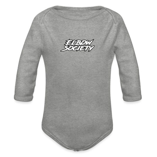 Baby Bio-Langarm-Body [TEST] - Grau meliert